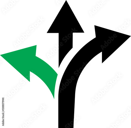 Wallpaper Mural Road traffic direction arrows flat set. You-turn, left, right, two way, three way transportation direction arrow symbol. decision icon vector Trafic way icon isolated Road arrow Sketch Torontodigital.ca