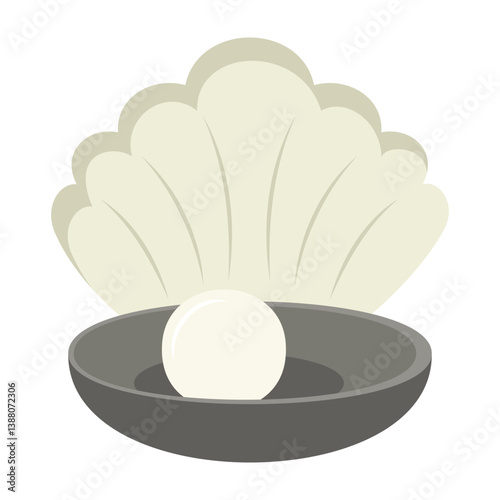 Underwater Plants and Seashells Vector Illustration