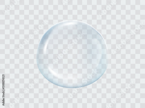Collagen blue drops. Hyaluronic acid bubbles. Cosmetic serum. Skincare product. Vector illustration