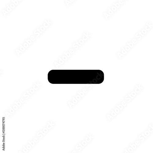 Minus icon – simple subtract or hide symbol