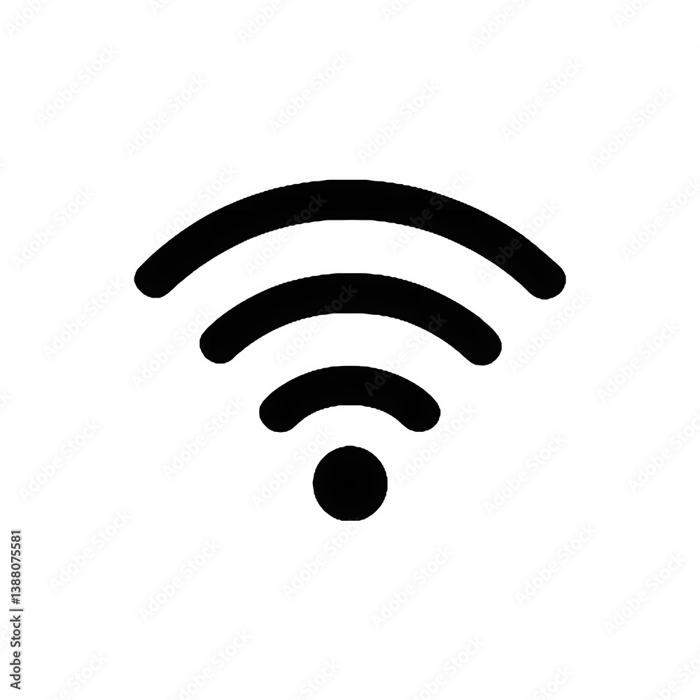 Wi-Fi signal icon – minimalist wireless connection symbol Wi-Fi signal icon – minimalist wireless connection symbol