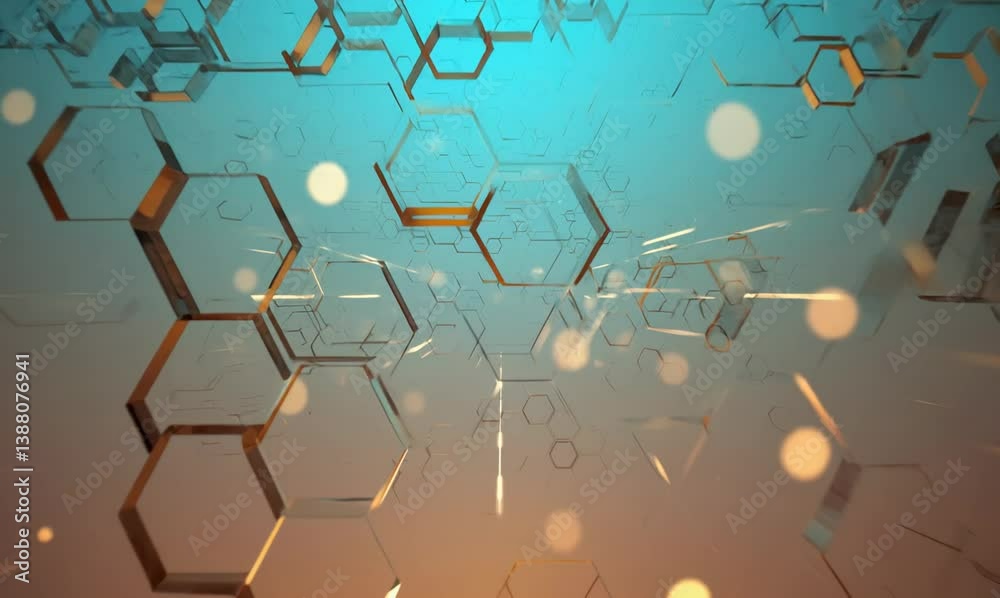 colorful hexagonal background with rich depth perception
