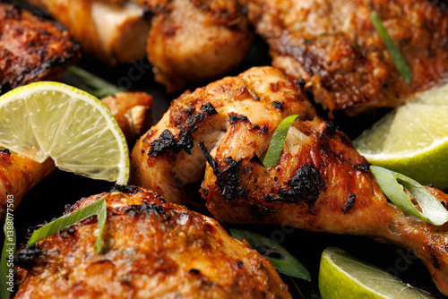 Εκτύπωση καμβά Baked Jerk Chicken with Lime and Spices