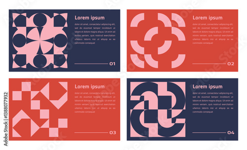 Set, collection of brutalism y2k poster with geometric seamless pixel shapes pattern. Trendy set of black geometric abstract shapes, design for card, invitation, wallpaper, poster	