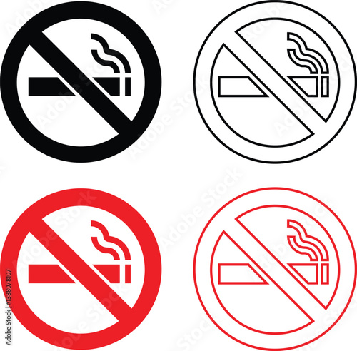 Stop smoking no smoking forbidden sign symbol Template Design. No smoking sign for Design, Presentation, Website or Apps Elements Eps10 illustration