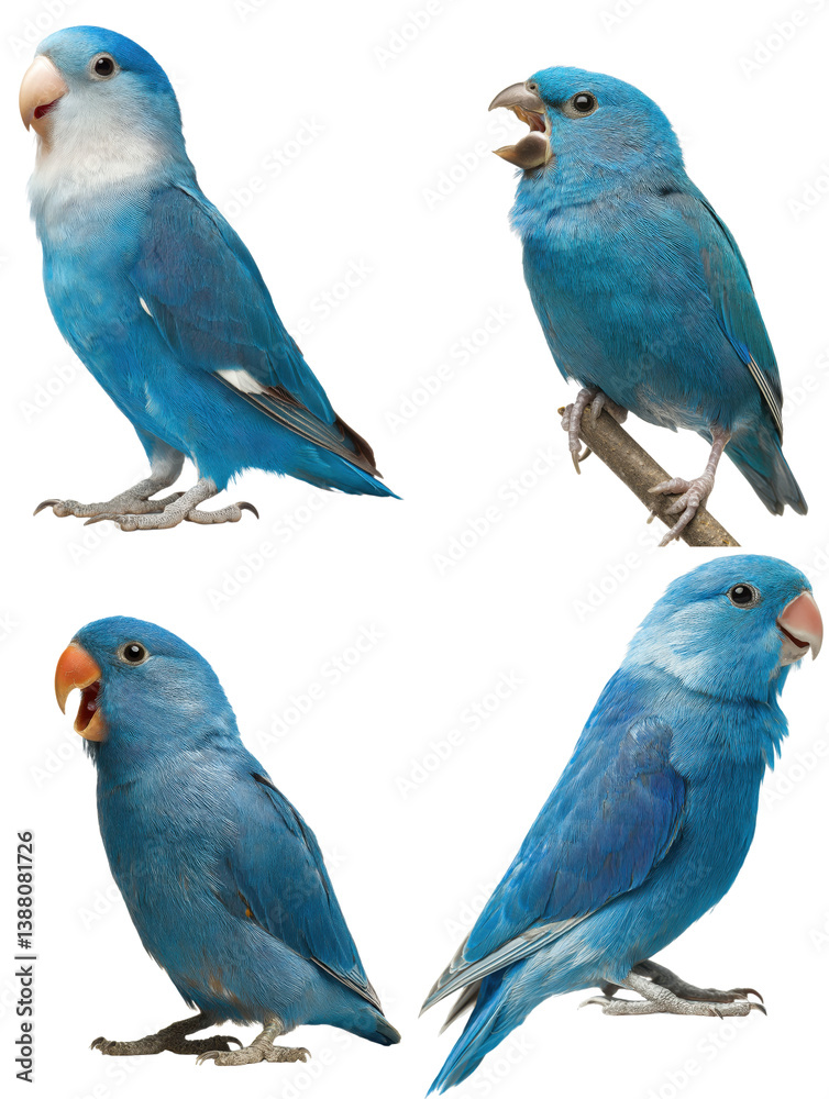 Obraz premium Blue Peach-Faced Lovebird Singing