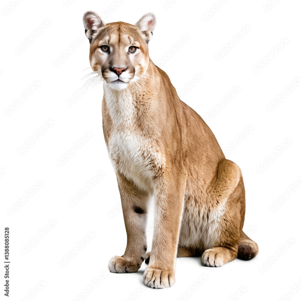 Obraz premium cougar isolated on transparent background