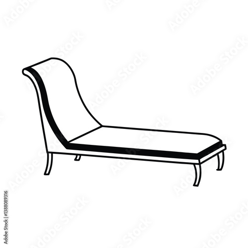 chaise lounge isolated on white background