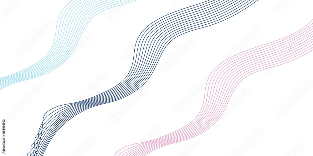 Fototapeta premium Abstract wave line for banner, wallpaper background with wave design. 