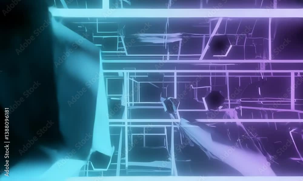 hypnotic hexagonal transitions with depth of field dynamics