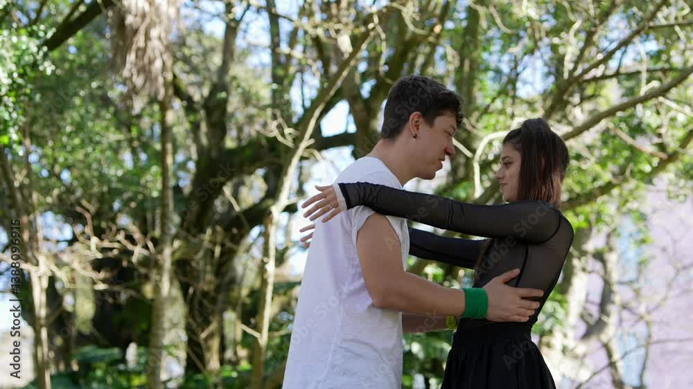 A Deep Emotional Connection Shared Between Two Young Adults Surrounded by Natures Beauty A Deep Emotional Connection Shared Between Two Young Adults Surrounded by Natures Beauty