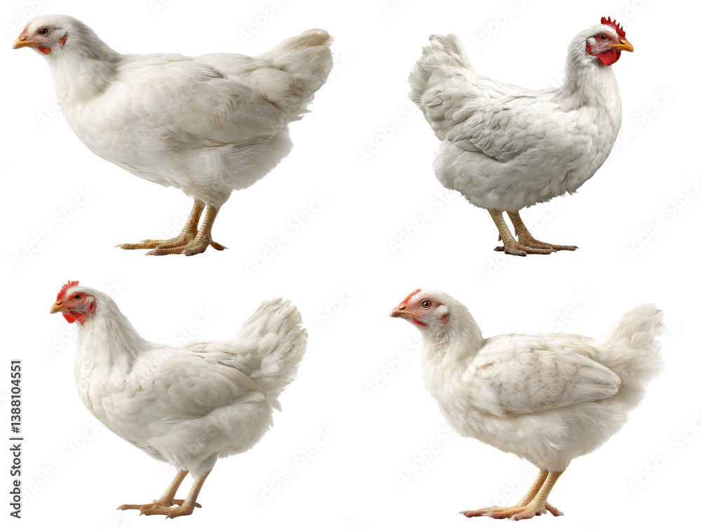 Fototapeta premium White Leghorn Pullet Portrait