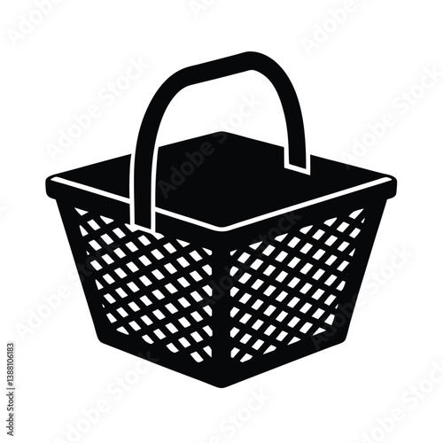 Picnic basket Isolated With White Background