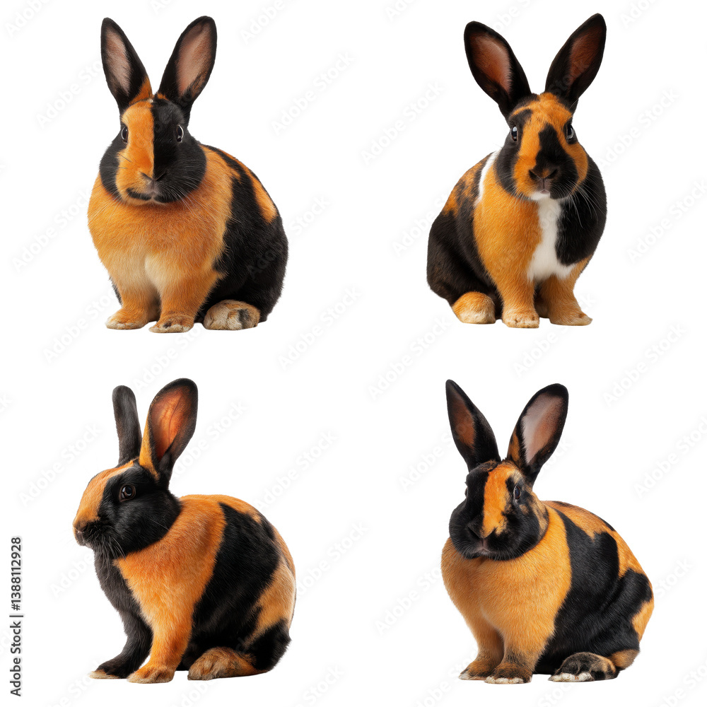 Fototapeta premium Harlequin Rabbit Portrait