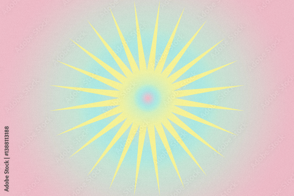 Summer sun background. Digital grainy gradient texture. Pink, blue, yellow neon color Summer sun background. Digital grainy gradient texture. Pink, blue, yellow neon color