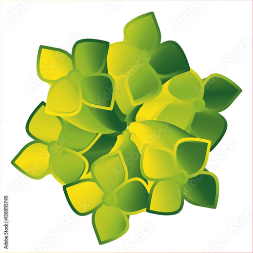 The crisp lines and smooth gradients suggest the design is created using vector graphics software, making it easily scalable without loss of quality.