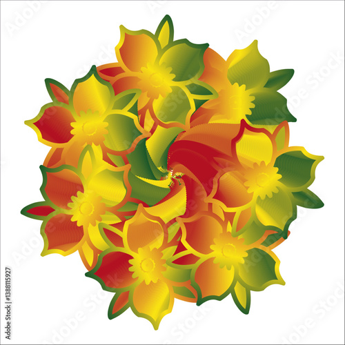 The crisp lines and smooth gradients suggest the design is created using vector graphics software, making it easily scalable without loss of quality.
