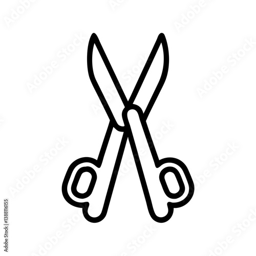 Scissors Icon for Creativity and Crafting Topics