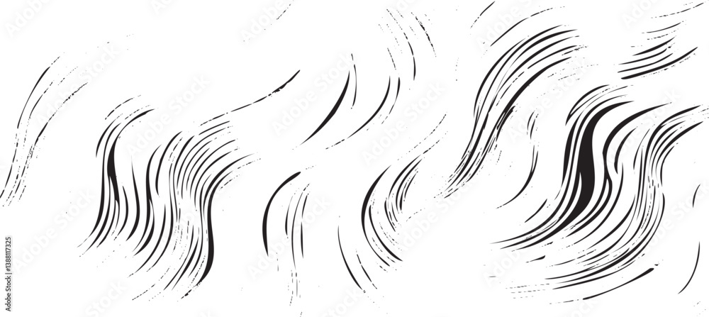 Fototapeta premium Vector brush sroke texture. Distressed uneven grunge background. Abstract distressed vector illustration. Overlay over any design to create interesting effect and depth. Black isolated on white. EPS10