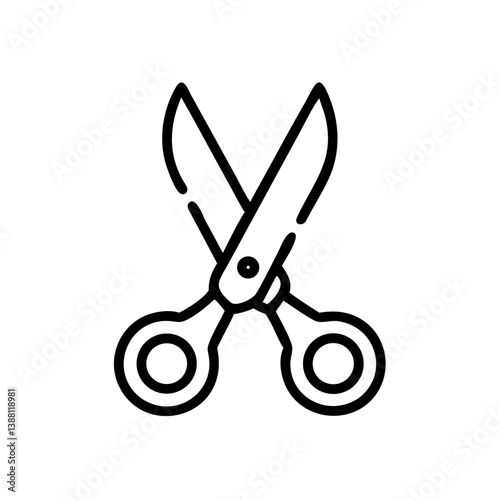 Scissors Icon for Creativity and Crafting Topics