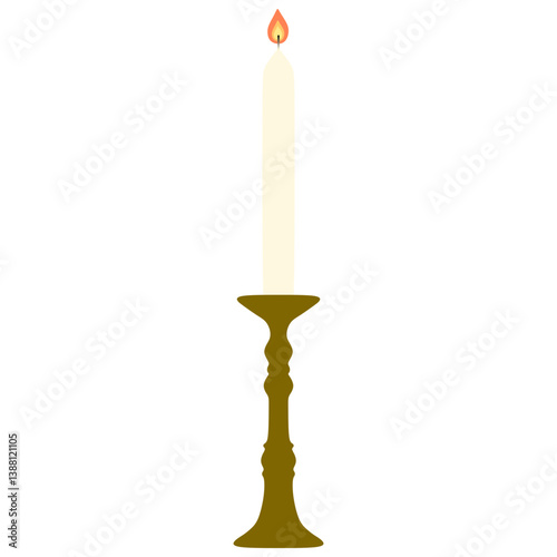 vintage candle holder vector