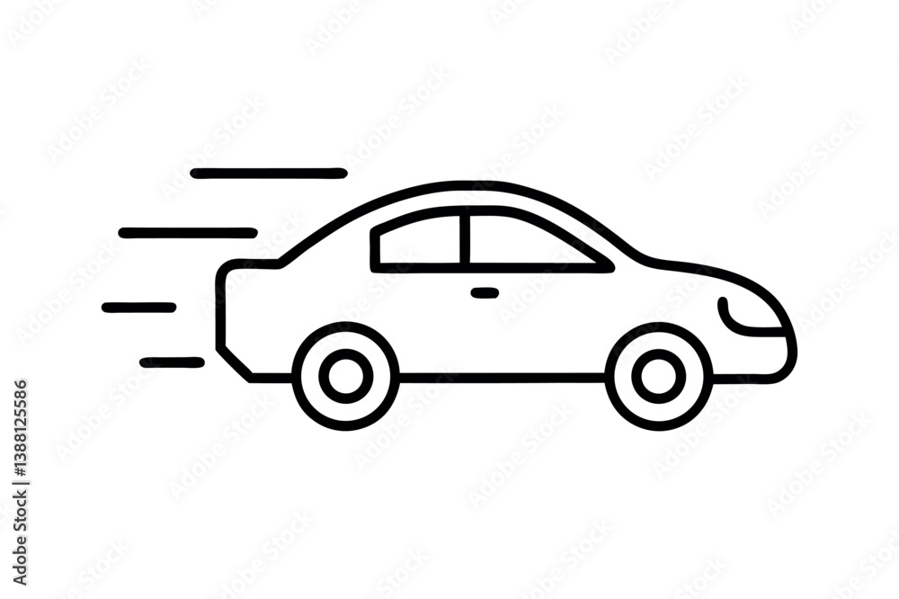 Speed Car and Delivery and Taxi Icons Collection Speed Car and Delivery and Taxi Icons Collection