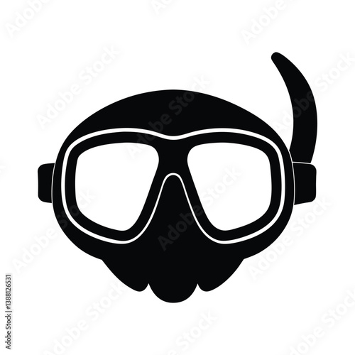 snorkel mask silhouette art