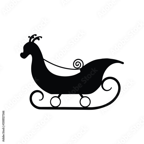 sleigh silhouette art