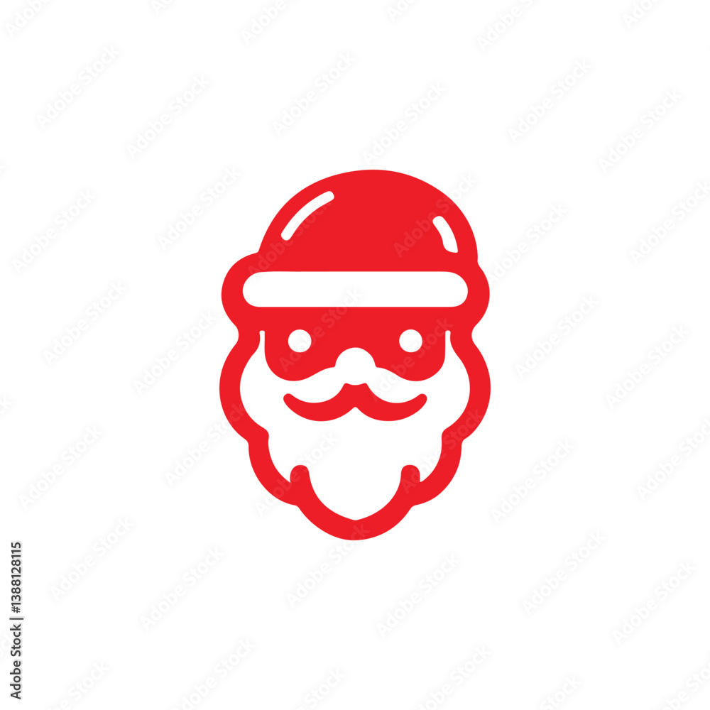 Red Santa Claus Icon for Christmas Design.A simple, red outline icon of Santa Claus's head, perfect for Christmas-themed designs, websites, social media posts, or printable materials. Red Santa Claus Icon for Christmas Design.A simple, red outline icon of Santa Claus's head, perfect for Christmas-themed designs, websites, social media posts, or printable materials.