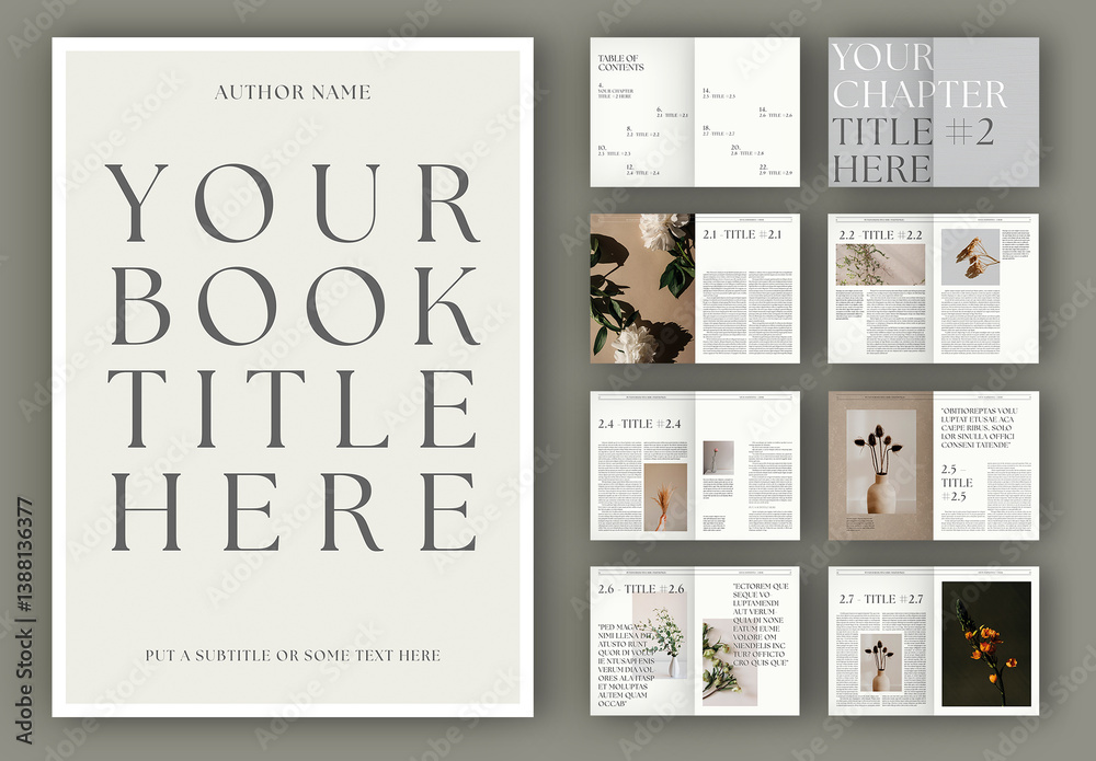 Reading Book Layout Stock Template | Adobe Stock