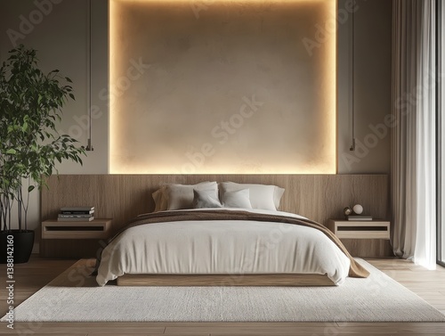 interior of a bedroom with a bed