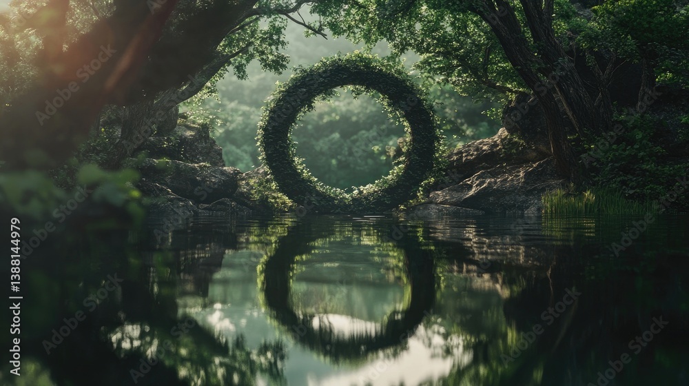 Obraz premium The sum symbol beautifully integrated into a nature scene