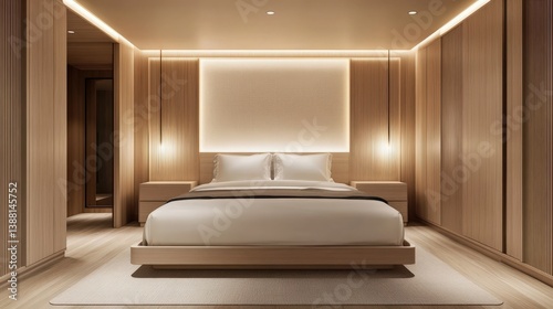 interior of a bedroom minimalist design premium luxury