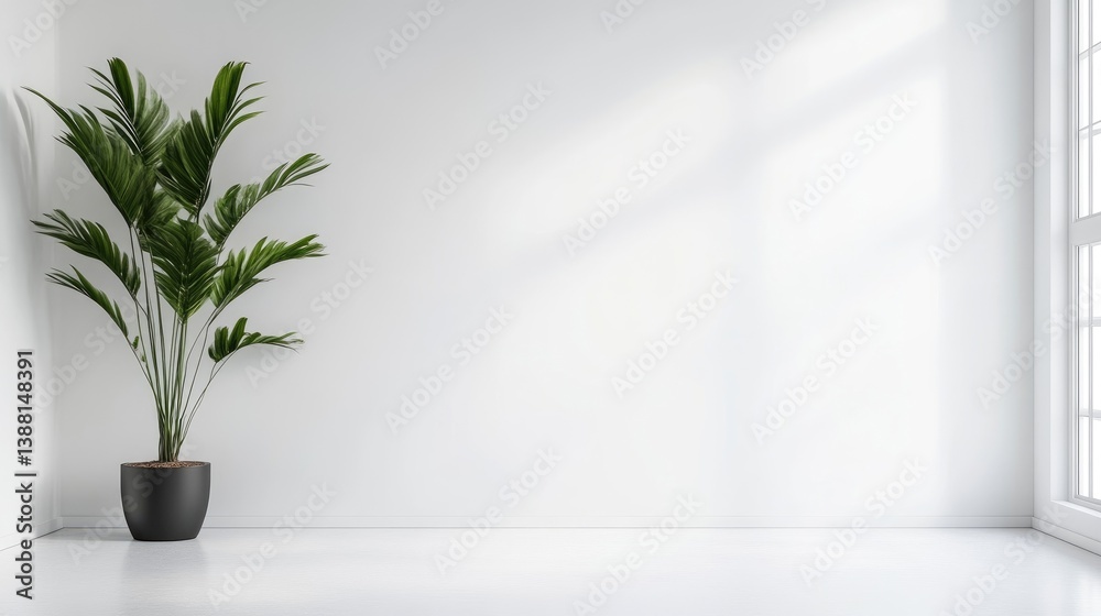 Indoor Plant in Pot Minimalist Style High-resolution Bright Lighting Wide Angle View Simple Design Peaceful Atmosphere Bright White Room Interior Design for Home Decor Indoor Plant in Pot Minimalist Style High-resolution Bright Lighting Wide Angle View Simple Design Peaceful Atmosphere Bright White Room Interior Design for Home Decor