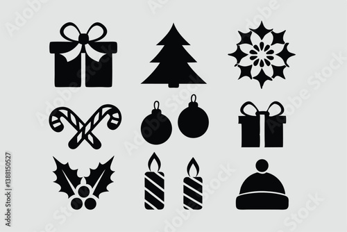 December, calendar, holly, postcard, hat, reindeer, angel, clip art, colors, cut out, greeting, icon set, tradition, vacations, weather, Christmas ornament, design element, frost, frozen, ice, snowing
