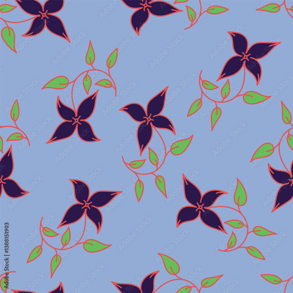 Obraz premium textile design with beautiful flowers pattern image