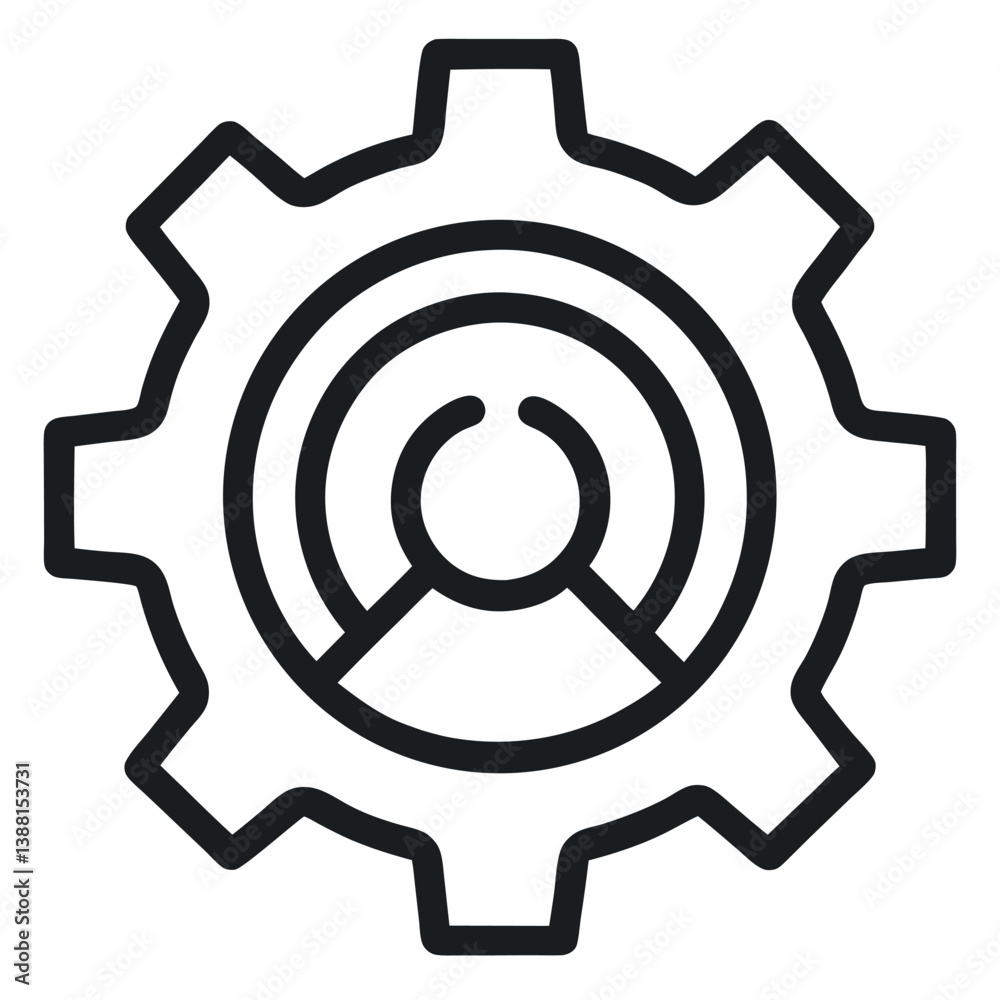 Gear insight icon outline Gear insight icon outline