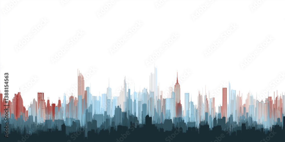 Fototapeta premium A dense city skyline