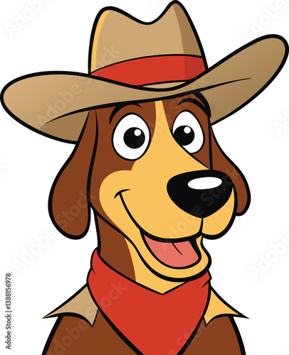 dog with cowboy hat