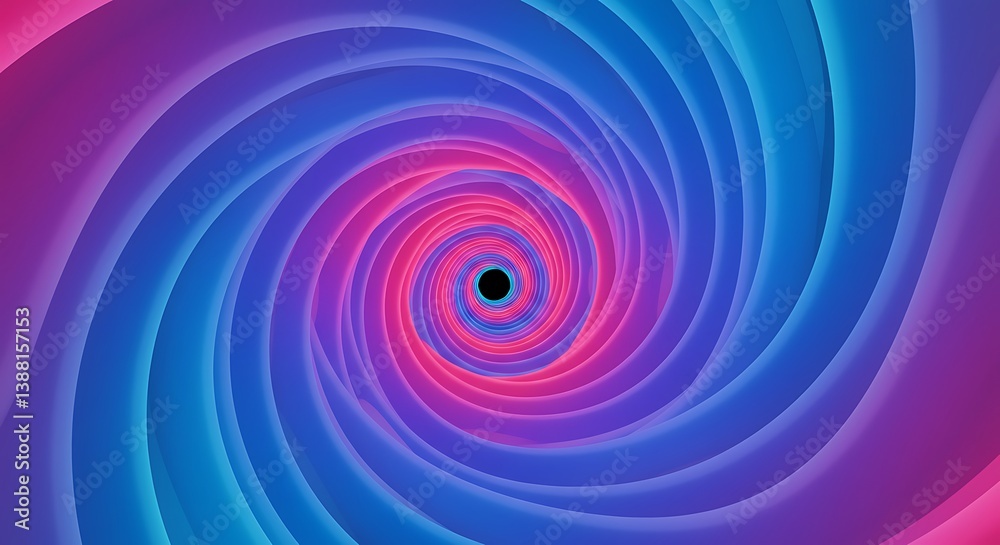 Obraz premium Hypnotic Pink & Blue Vortex: 3D Render AI Generated