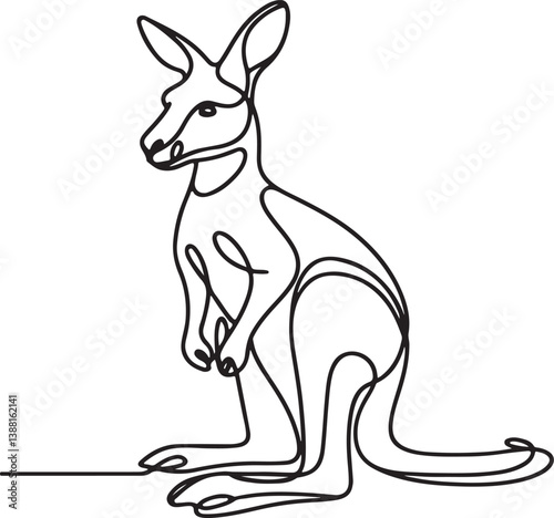 Kangaroo Outline Drawing