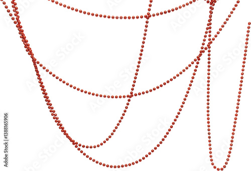 Wallpaper Mural red beads on white background Torontodigital.ca