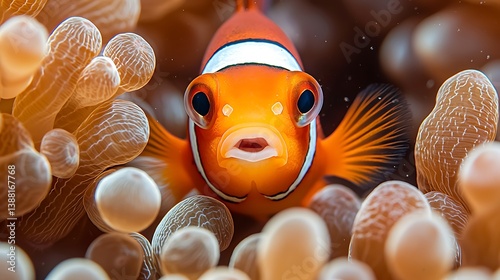 Clownfish anemone macro underwater wildlife
