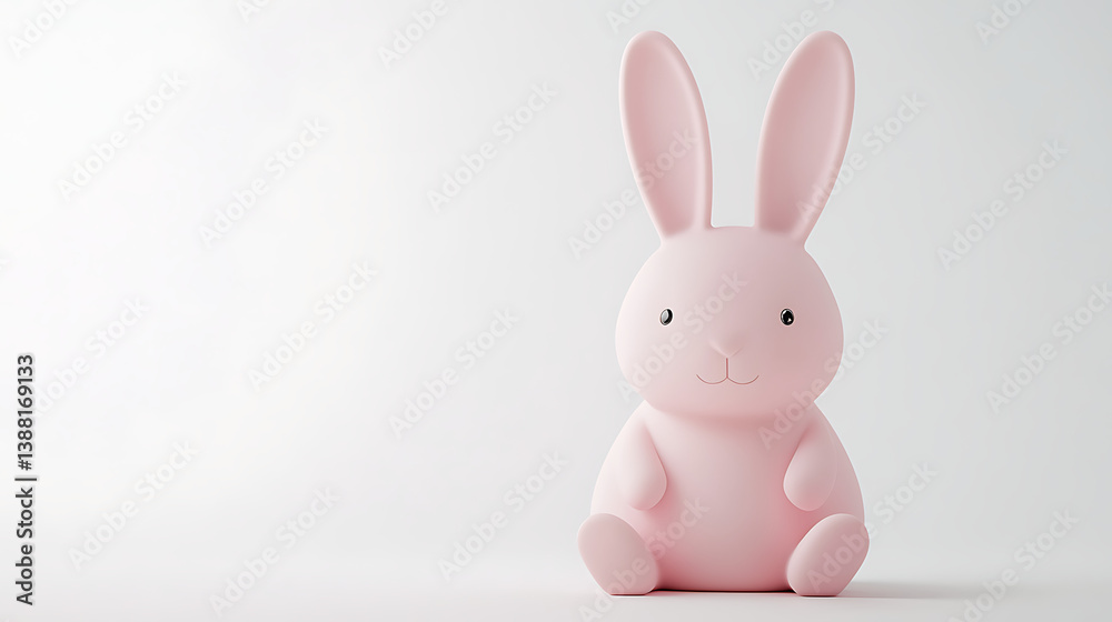 Obraz premium a pink easter bunny toy