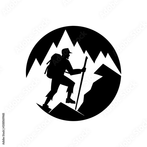 Mountain Climber Silhouette 1