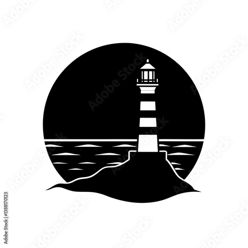 Coastal Lighthouse Silhouette