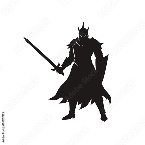 Medieval Knight Sword Silhouette
