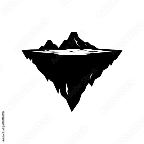 Iceberg Floating Silhouette Two