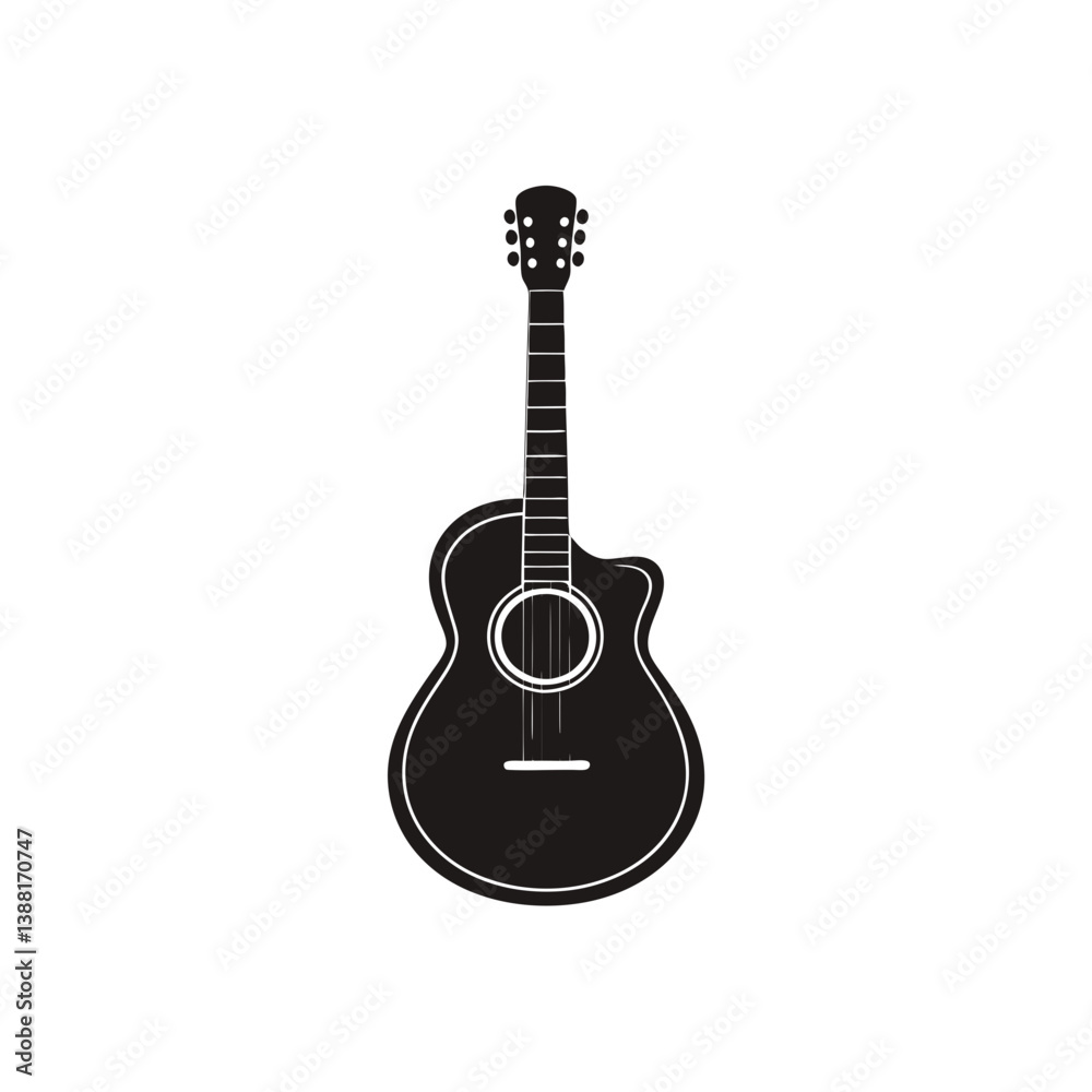 Fototapeta premium Classic Guitar Silhouette