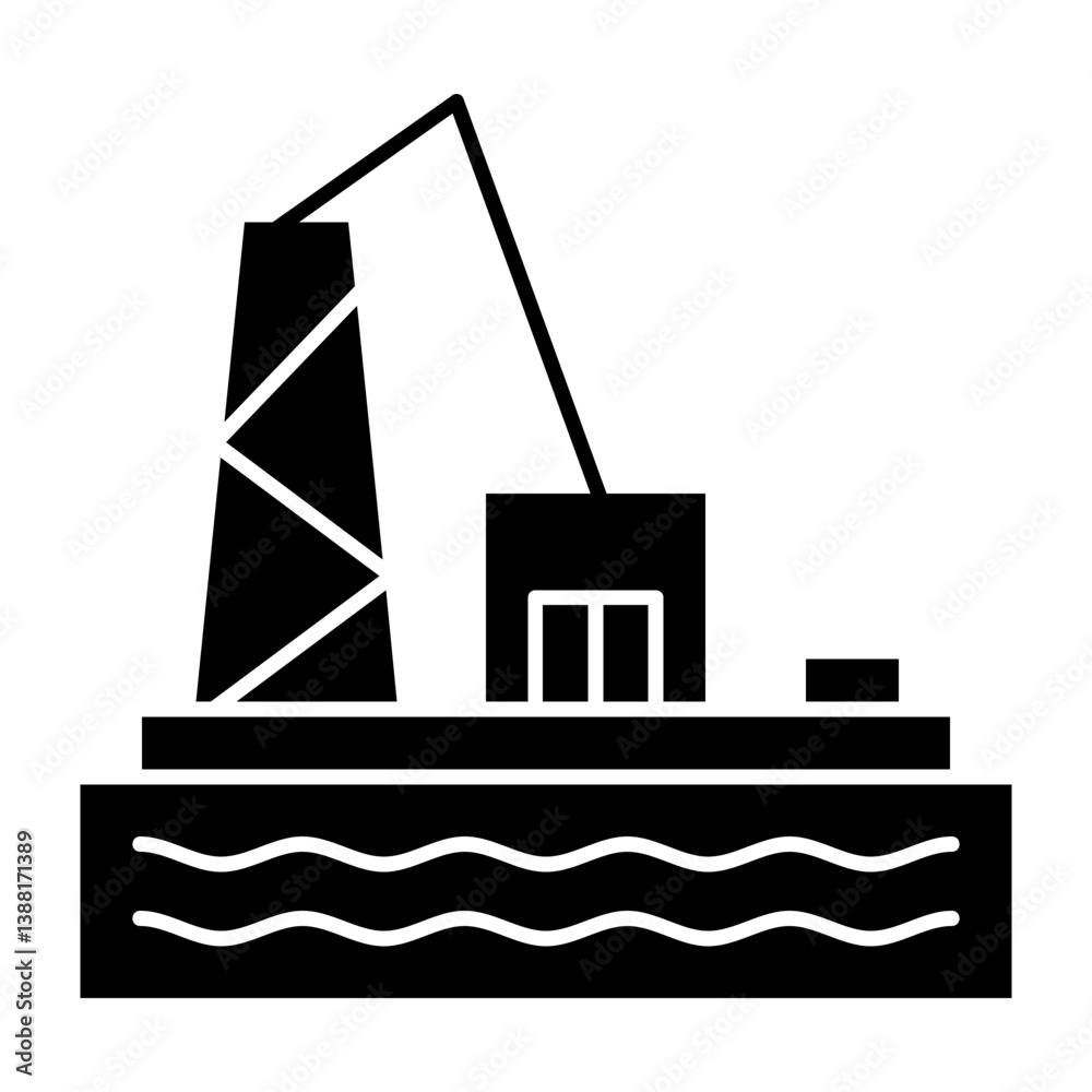 Oil Platform Icon Oil Platform Icon